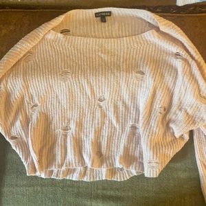 Express Distressed Pink Sweater